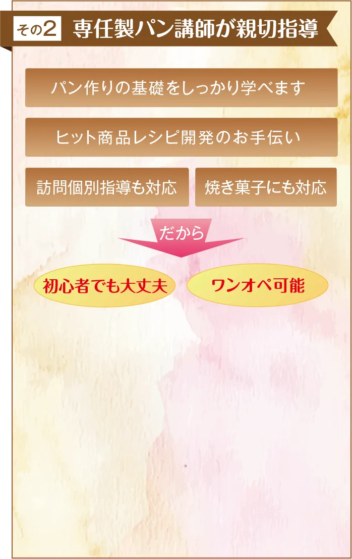 その2 専任製パン講師が親切指導